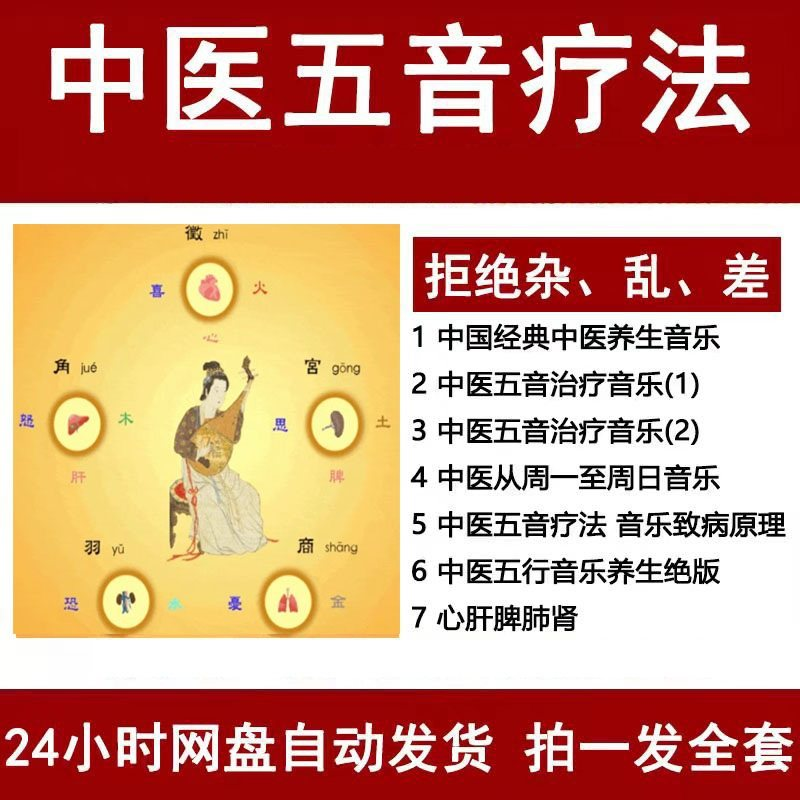 中医音乐疗法五行五音频视频养生馆全套宫商角徵疗愈解压音药mp3-淘宝虚拟仓